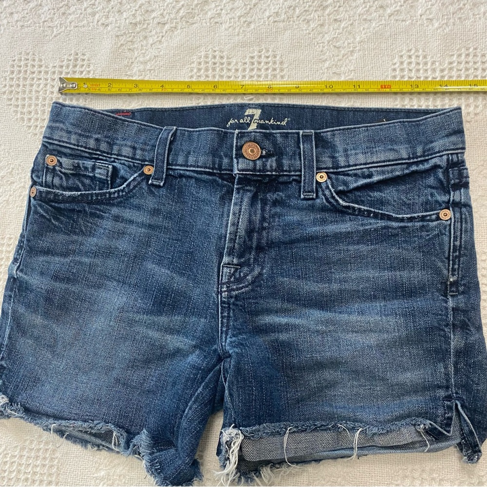 7 For All Mankind Denim Shorts (25) - Picture 5 of 6